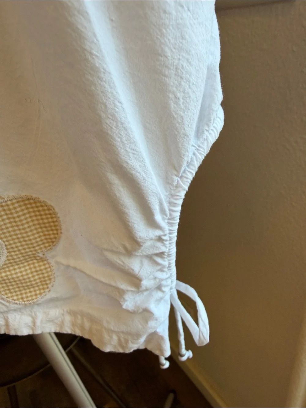 Madewell Embroidered Poplin Puff-Sleeve Cutout Crop Top Cottagecore Boho Gingham